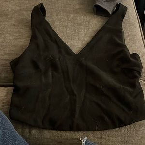 Free people black crop top